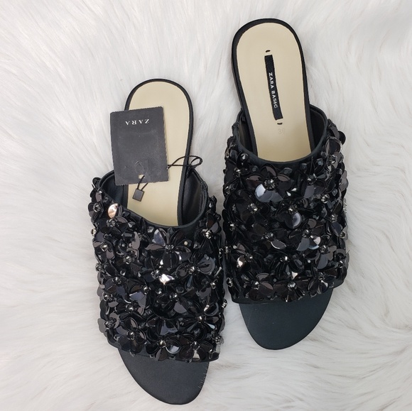 Zara Shoes - Zara | Zara Basic Black slides
